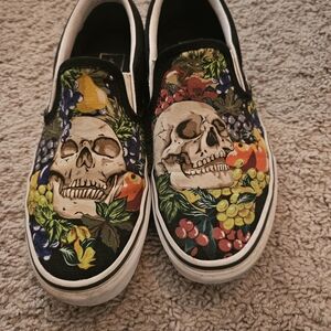 Vans Skull and Fruit Slip-On Shoes